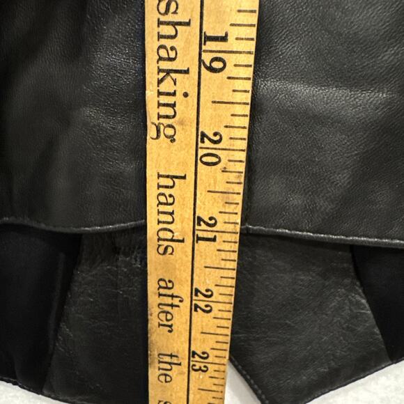 Vintage Continental Leather Fashions Black Vest Western Motorcycle USA Men's 40 - Picture 8 of 8